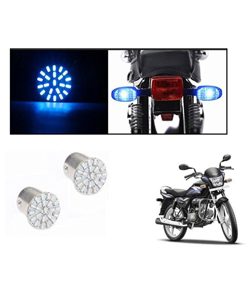 Speedwave Bike Turn Indicator LED COB Bulbs Blue Set Of 2 for Hero