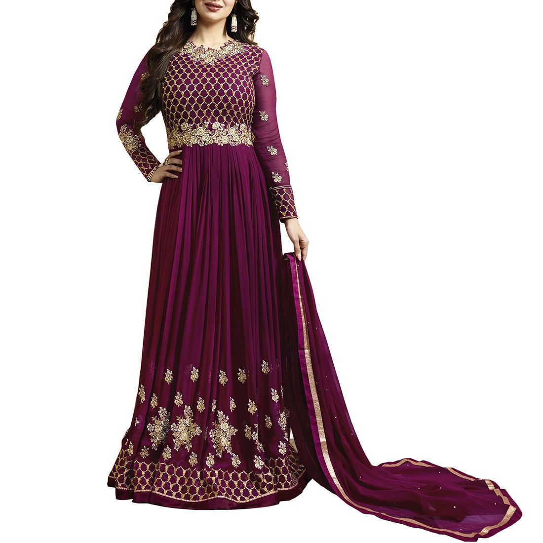 ethnic anarkali gown