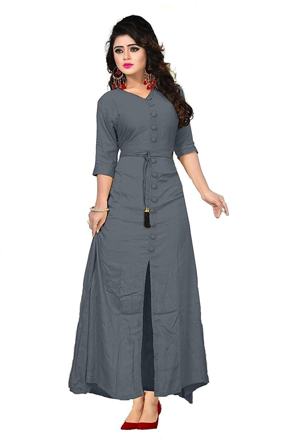 SKYWARD CREATION Grey Rayon A line Kurti Buy SKYWARD CREATION Grey SKYWARD CREATION Grey Rayon A line Kurti Buy SKYWARD CREATION Grey