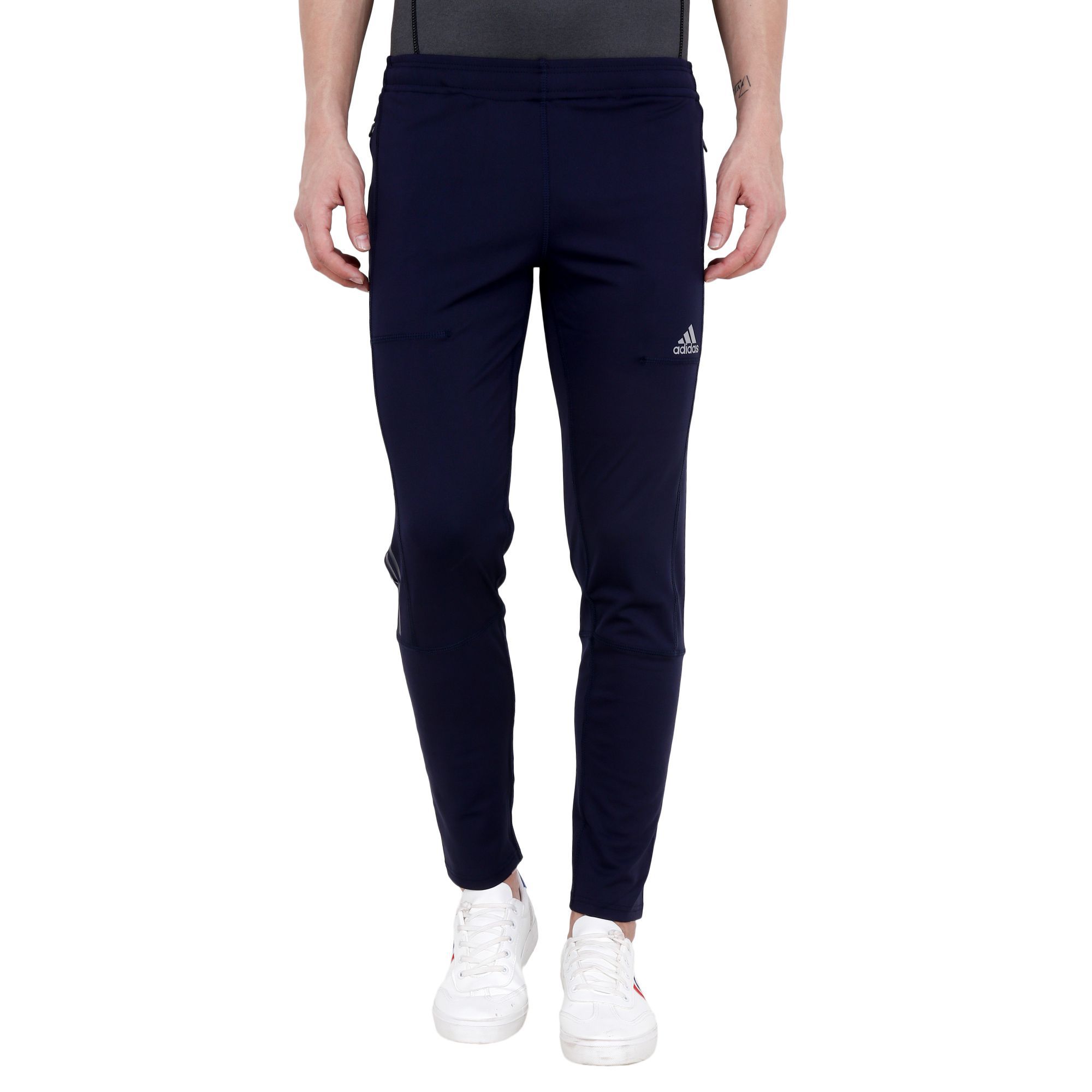 Adidas Navy Polyester Lycra Track Pant - Buy Adidas Navy Polyester ...