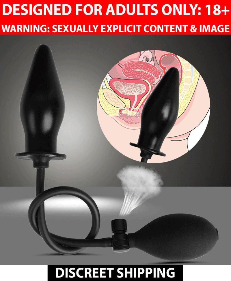 Silicone Anal Plug Pump Inflatable Butt Plug Sex Toys For Adults Woman Anus G Spot Black Buttplug Anal Expander: Buy Silicone Anal Plug Pump Inflatable Butt Plug Sex Toys For