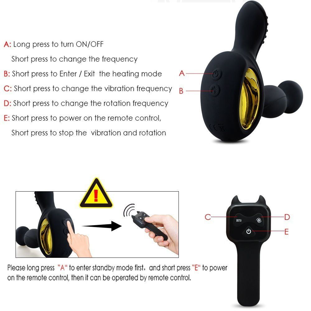 Vibrating Butt Plug For Men Wireless Remote Control Anal Plug Vibrator