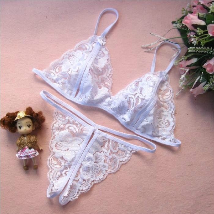Hot sale one size Sexy Girl Lacework Open Bra Sleepwear Crotchless T