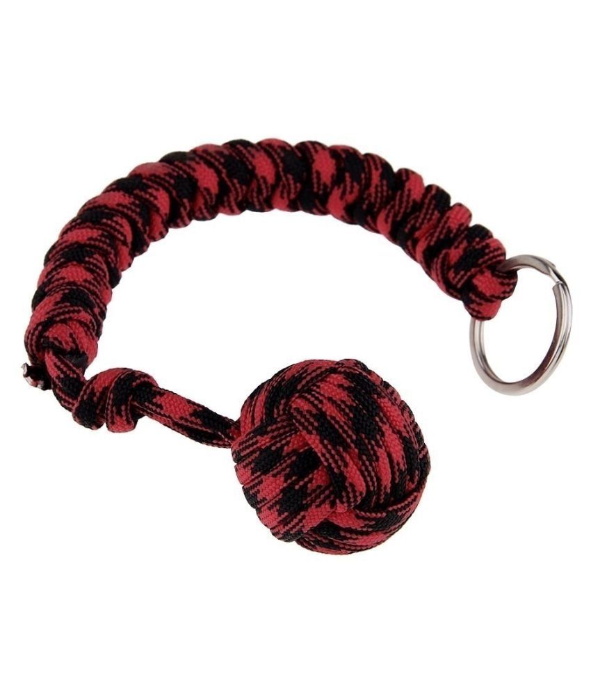 Portable Monkey Fist Self Defense Security Military Paracord Steel Ball 