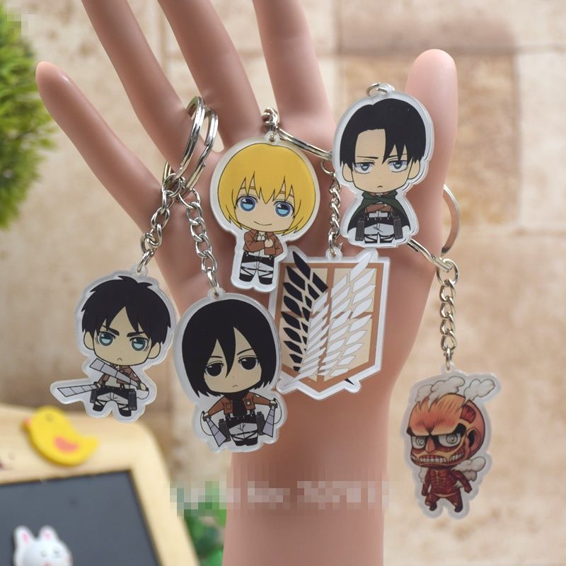 Attack on Titan Shingeki No Kyojin Acrylic Keychain Action Figure ...