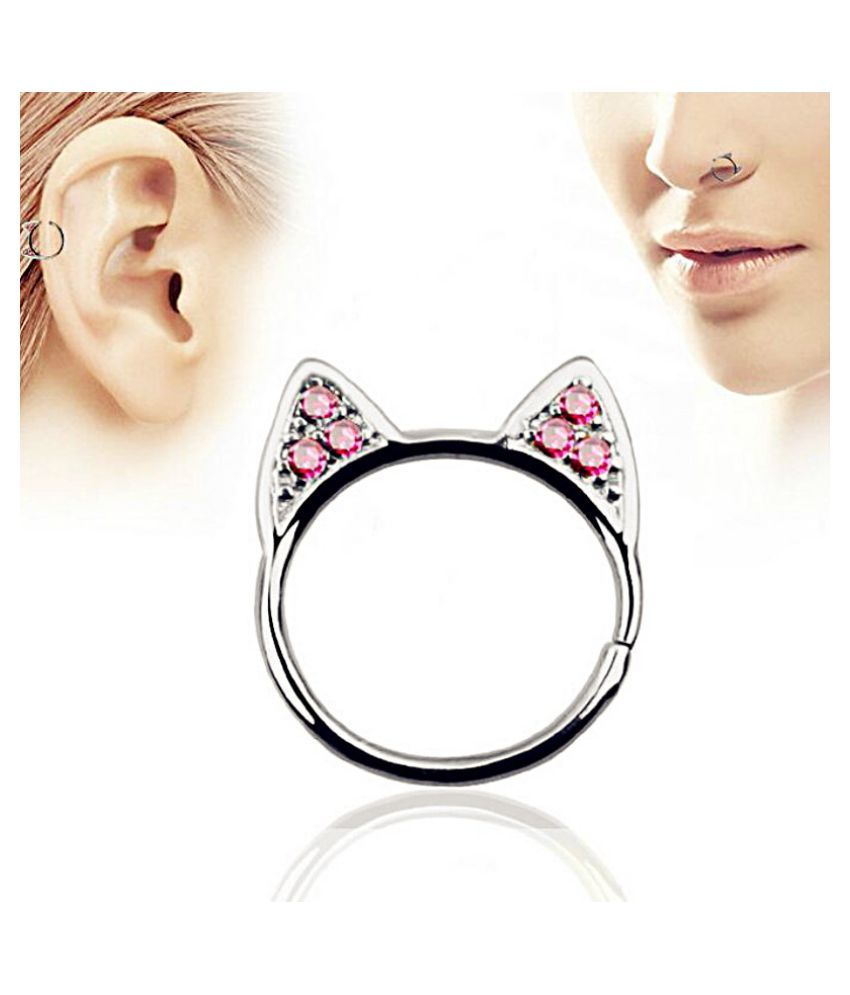 cat with nose ring