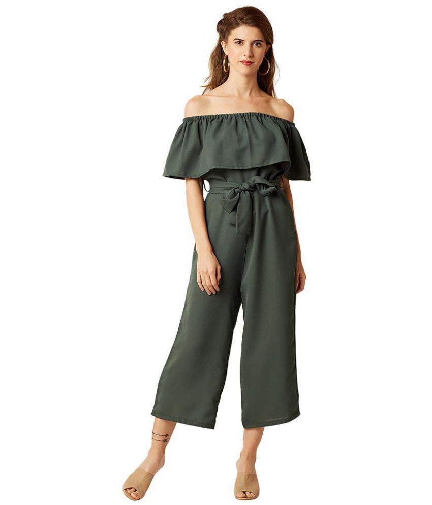 Miss Chase Green Polyester Jumpsuit Buy Miss Chase Green Polyester