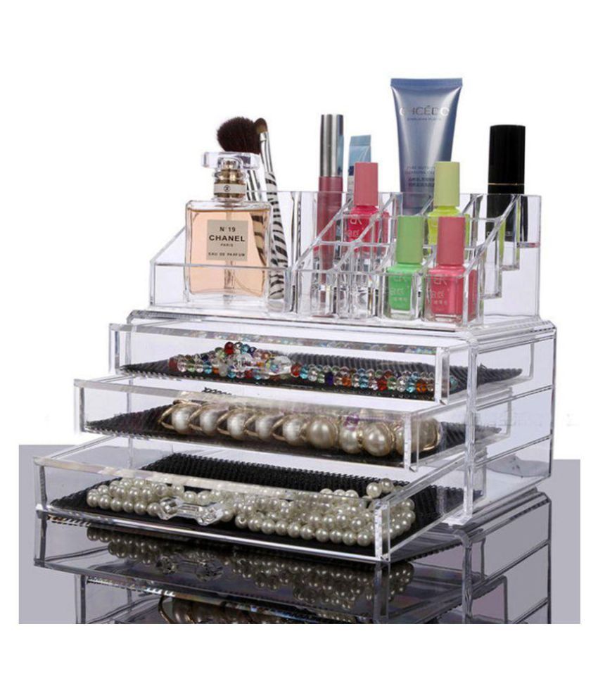 Acrylic Makeup Organizer Storage Box For Cosmetic Jewelry Display