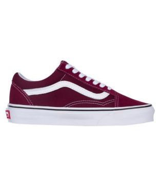 vans shoes maroon color