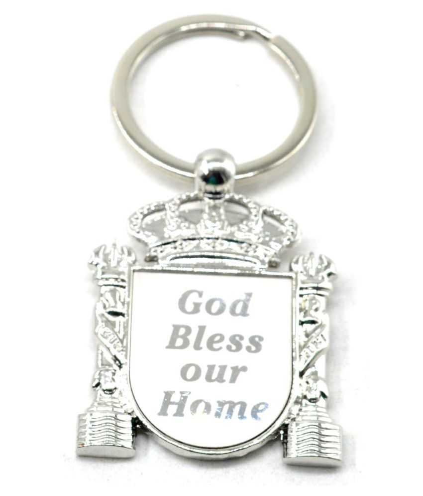 Faynci God Bless Our Home Key ring Key chain Faith Religious Gift