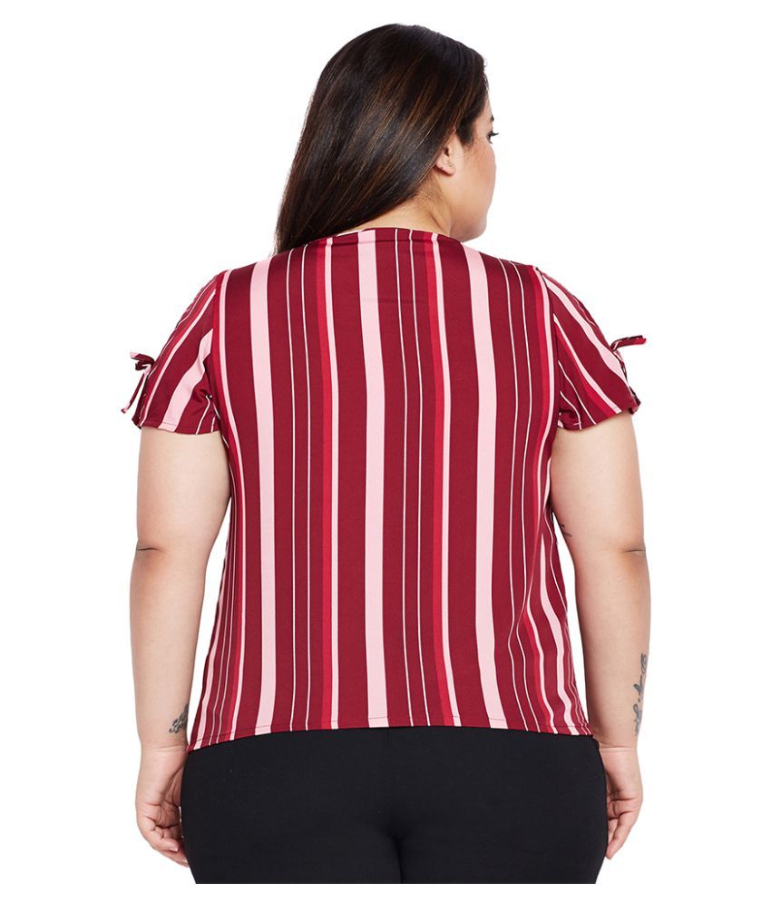 100 polyester plus size tops