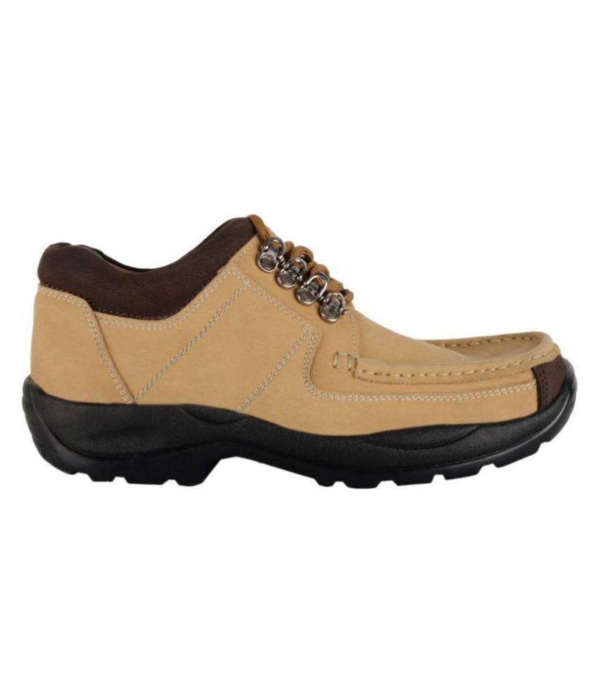 beige hiking boots