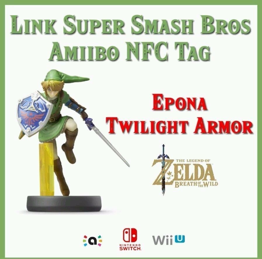 twilight link smash bros amiibo card