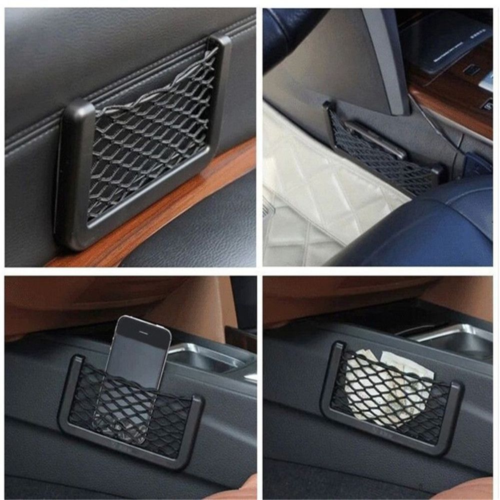 Car Bag Resilient Mesh Mobile Phone Car Styling Visor Car Bag Holder Adhesive