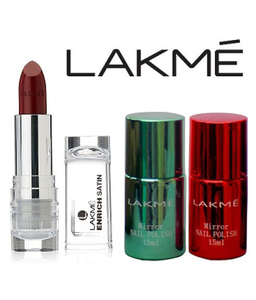 lakme lipstick and nail polish