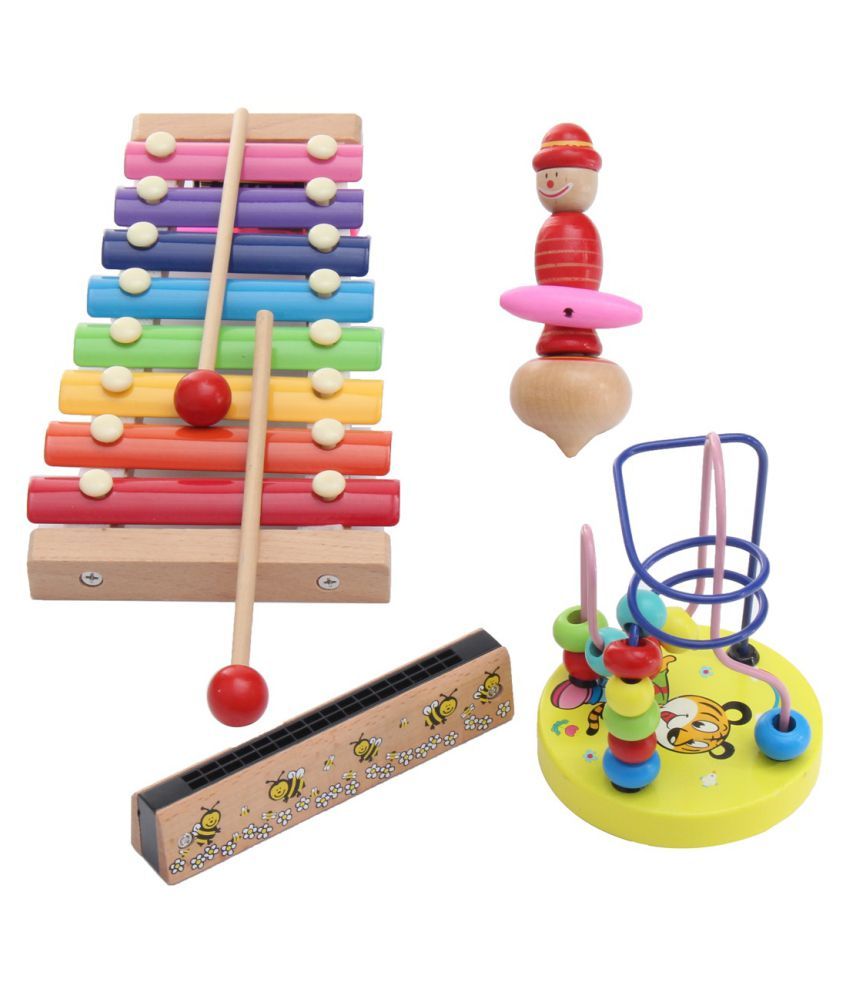 Kid Wooden Xylophone Knock Piano Harmonica Early Education Intelligence 