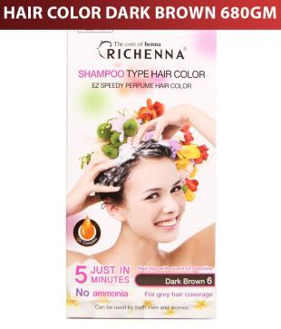 Richenna Semi Permanent Hair Color Dark Brown Dark Brown 6 80 Gm