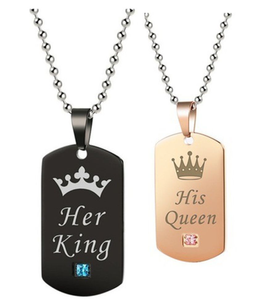 his queen her king necklace