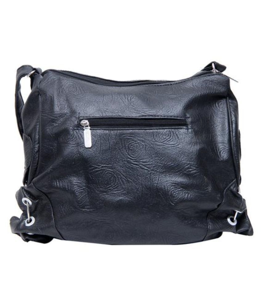 Borse Black P.U. Sling Bag - Buy Borse Black P.U. Sling Bag Online at ...
