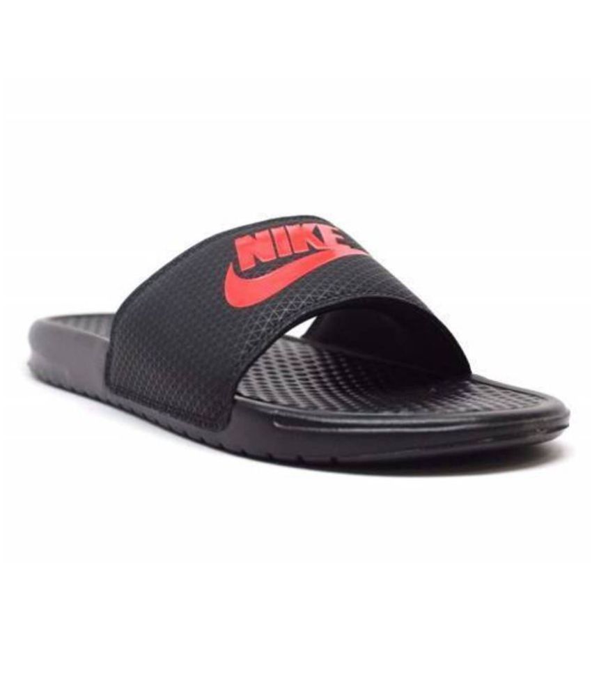 mens red nike flip flops