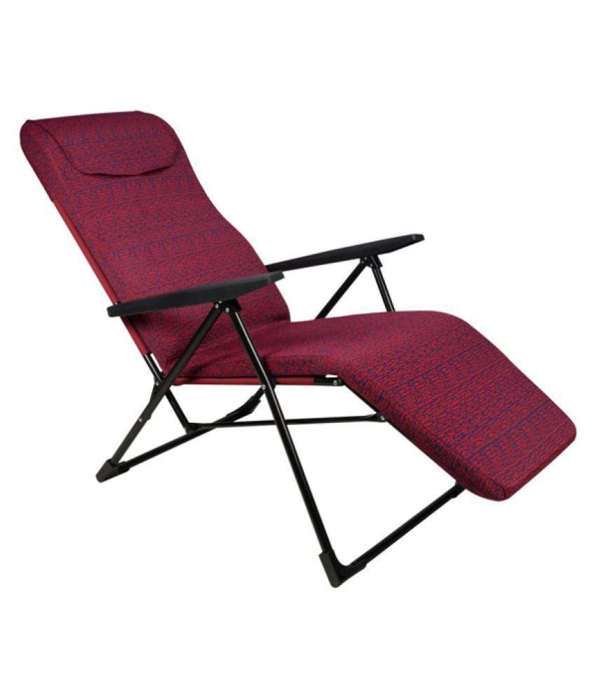 Grand Adjustable Easy Chair With Cushion Deluxe Floral Red