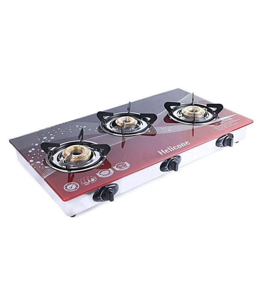 Helicon Premium 3 Burner Auto Gas Stove Price in India Buy Helicon