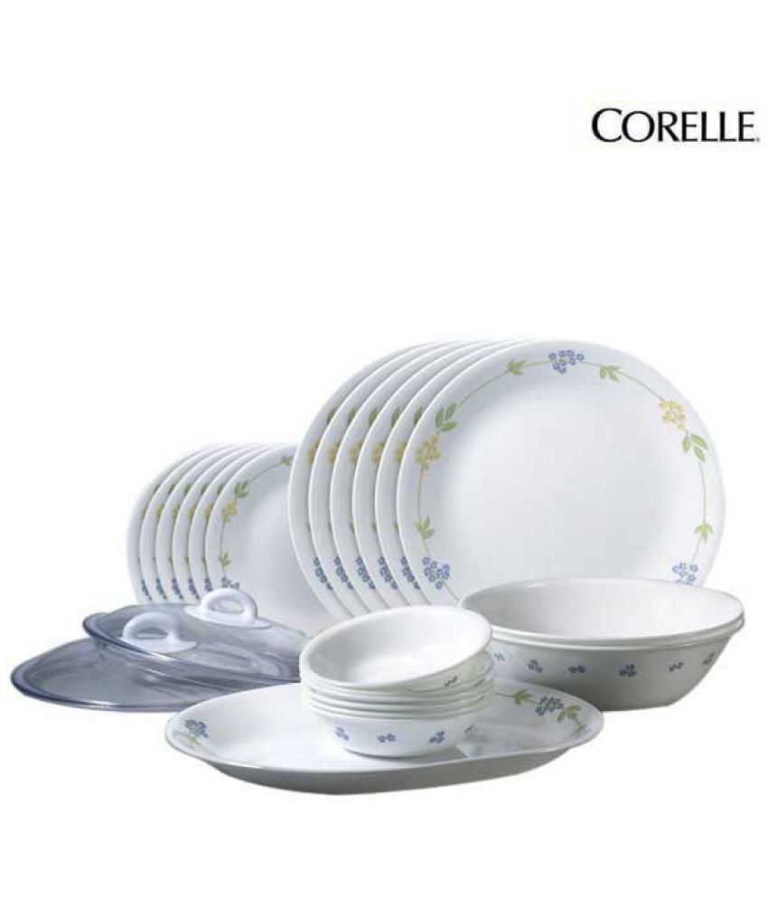 Corelle Secret Garden Glass Dinner Set of 30 Pieces: Buy Online at Best