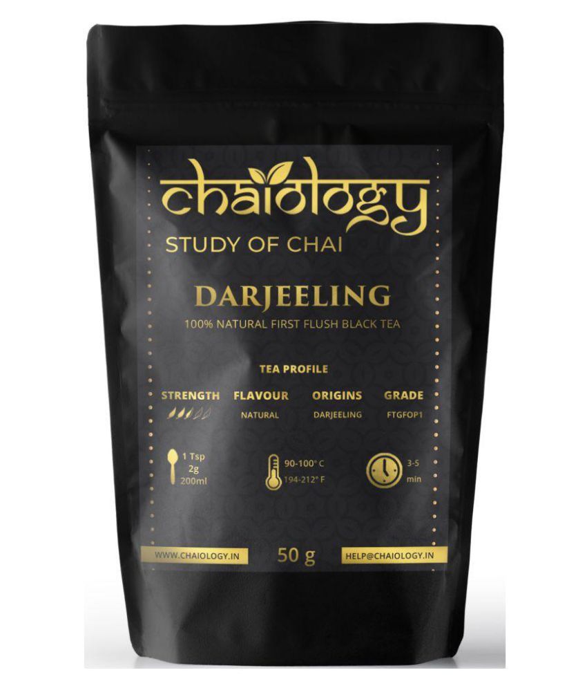 Chaiology Darjeeling Black Tea Loose Leaf 50 gm: Buy Chaiology ...