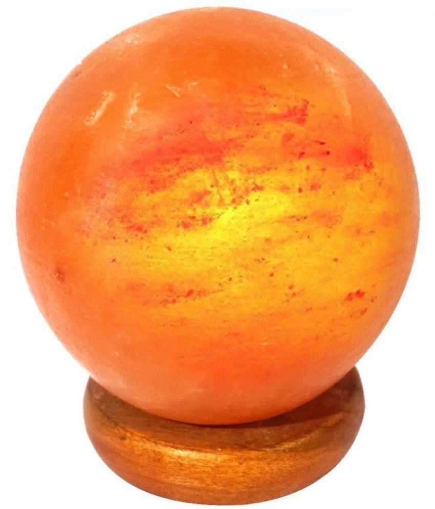     			REIKI CRYSTAL PRODUCTS Natural Himalayan Salt Globe Shape Rock Table Lamp - Pack of 1