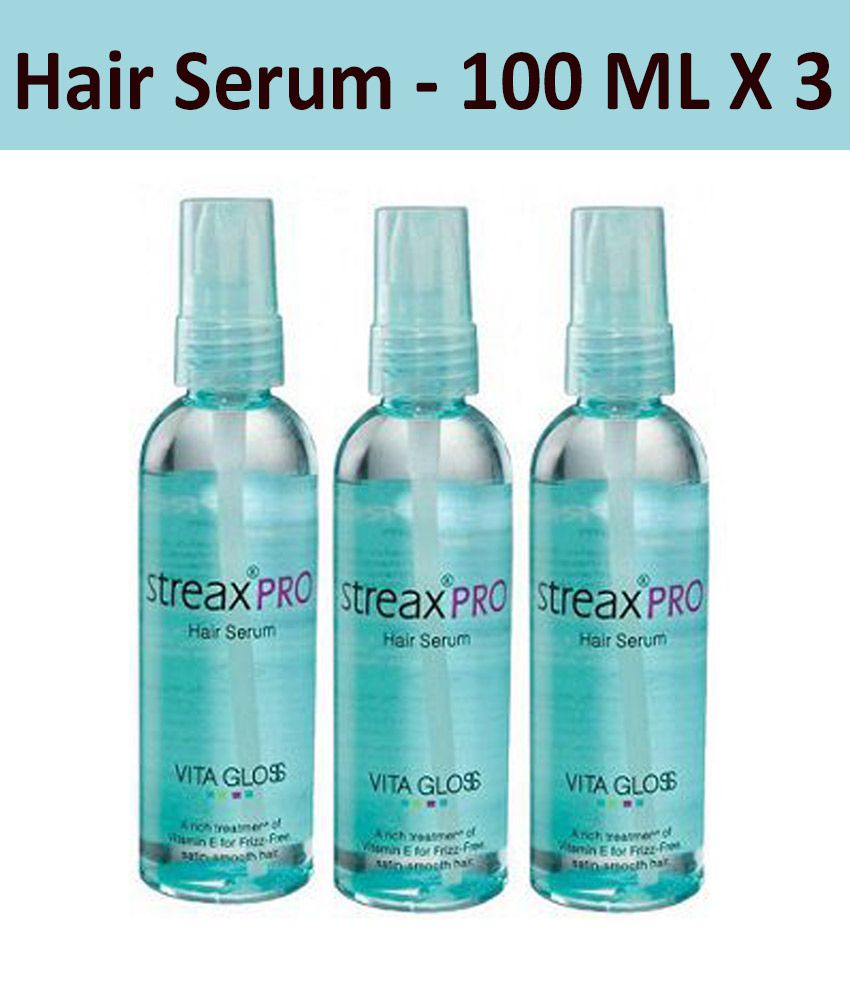 Streax Pro Vita Gloss Hair Serum 100 ml each - Pack of 3: Buy Streax Pro  Vita Gloss Hair Serum 100 ml each - Pack of 3 at Best Prices in India -  Snapdeal