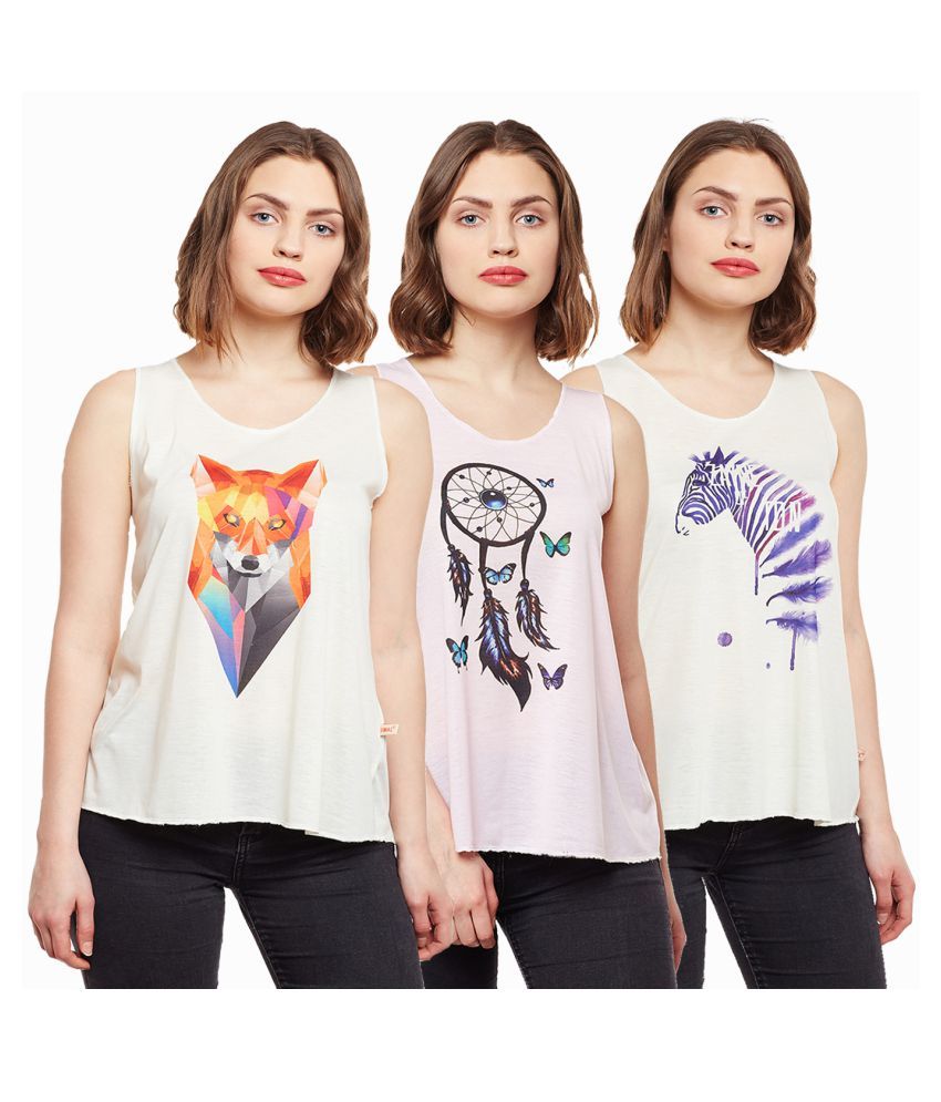     			Vimal Jonney Cotton Tank Tops - Multicolor