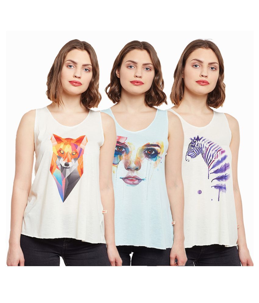     			Vimal Jonney Cotton Tank Tops - Multicolor