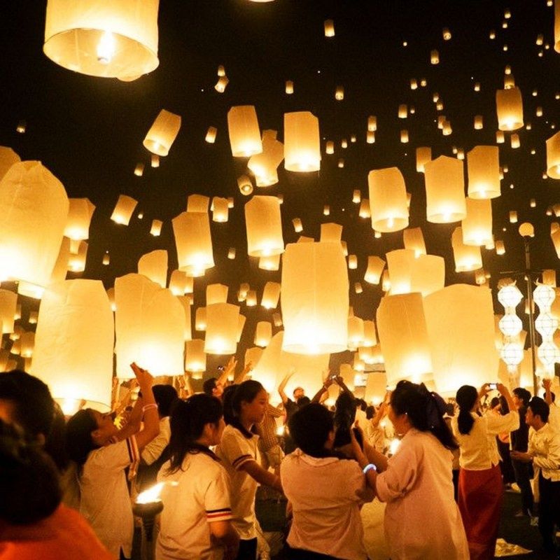 wishing sky lanterns