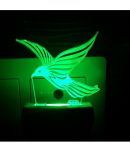 Ajanta BIRD CODE : 2025 3D Night Lamp Green - Pack of 1