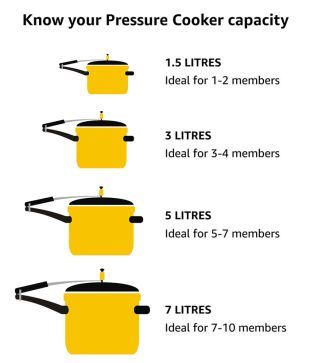 stainless steel deluxe pressure mini handi 3.3 litre