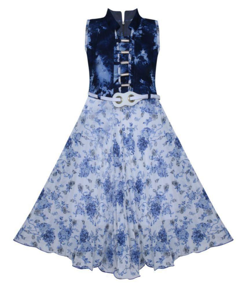 Cute Fashion Girl's Soft Meti Sifone Party Wear Frock Dress for Buy