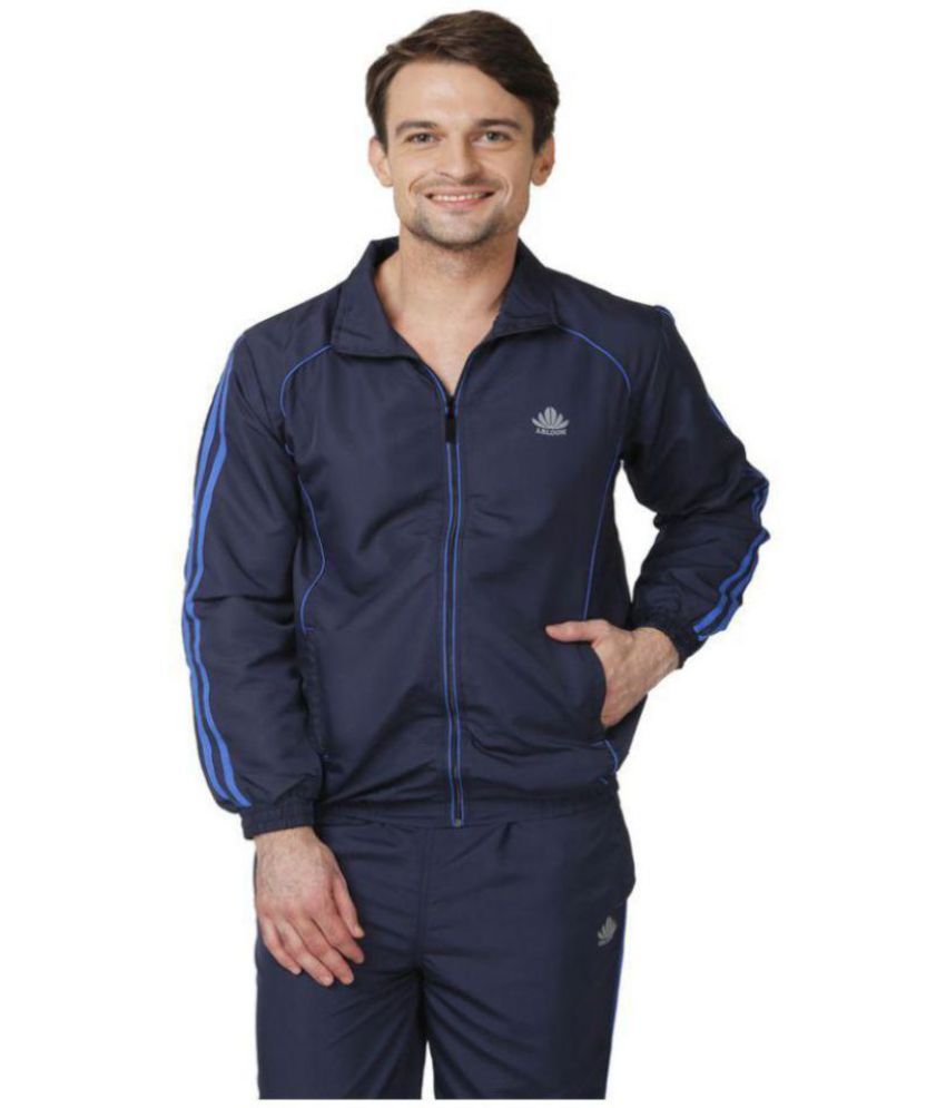 navy fleece tracksuit