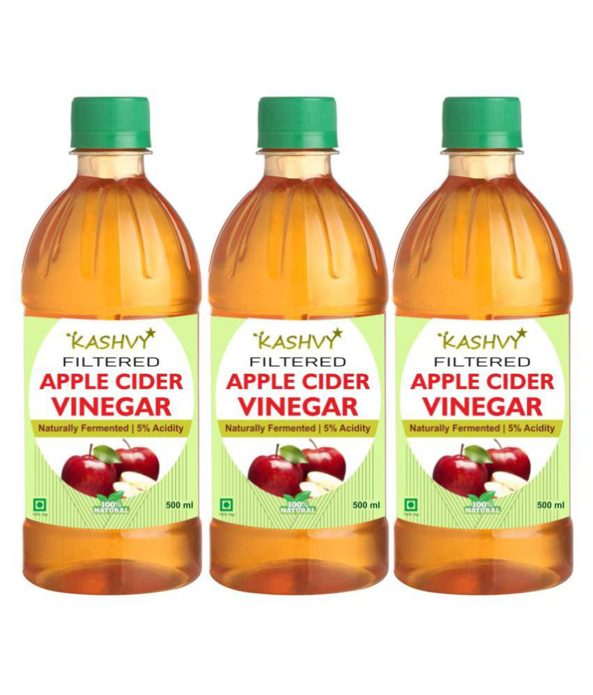     			Kashvy filtered apple cider vinegar 100% natural, 1500 ml Unflavoured Pack of 3