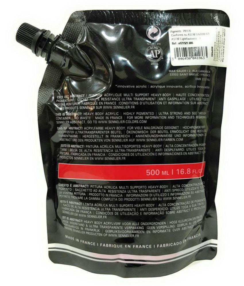 Sennelier Abstract Innovative Acrylic Artist Paint Pouch 500ml Cadmium Red Deep Hue Made In France Buy Online At Best Price In India Snapdeal