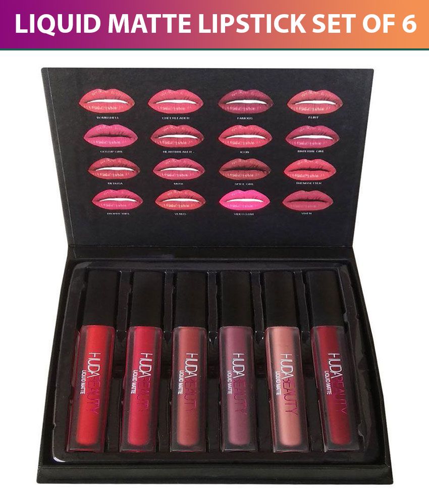 Huda Beauty Liquid Lipstick Matte Set Of 6 Multicolor 6 Ml Buy Huda Beauty Liquid Lipstick Matte Set Of 6 Multicolor 6 Ml At Best Prices In India Snapdeal