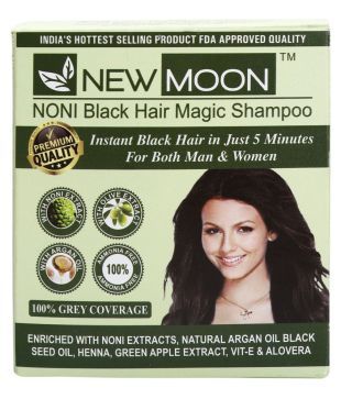 New Moon Noni Magic Black Hair Colour Shampoo Permanent Hair Color