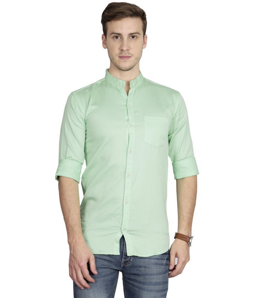 pretty green slim fit shirt