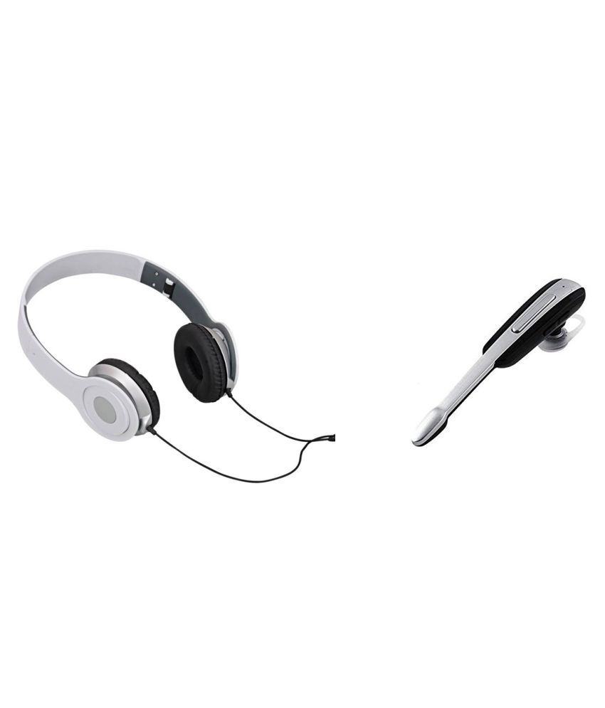 Minifox Bluetooth Headset Over Ear Wired Headphones Without Mic