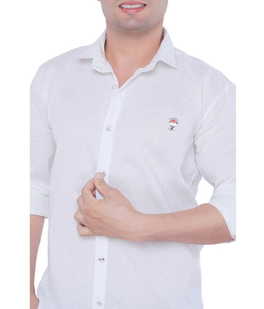 boys white slim fit shirt