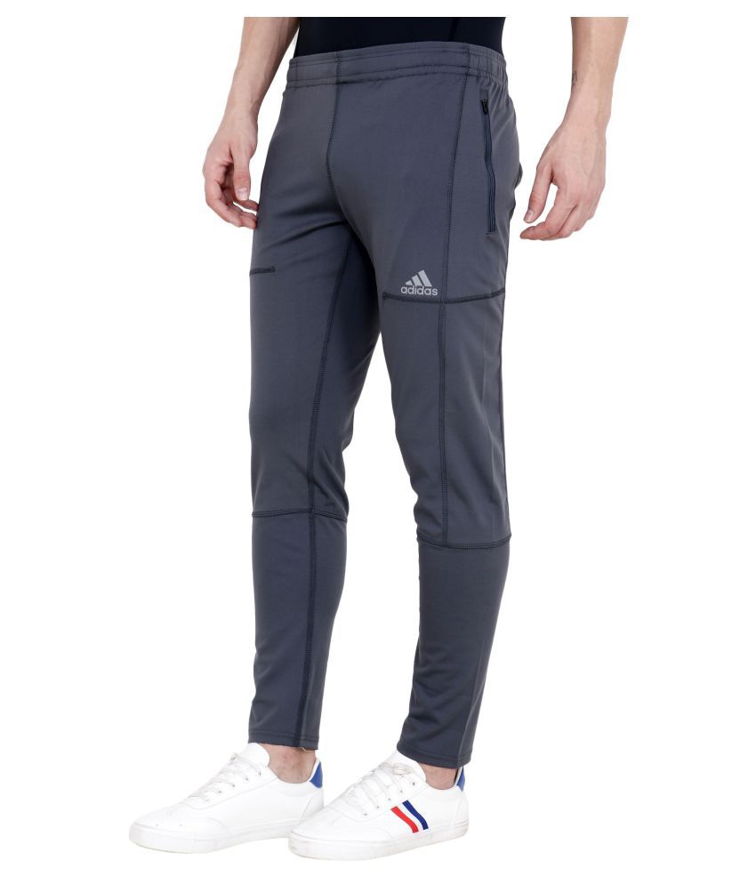 Adidas Grey Polyester Lycra Track Pant - Buy Adidas Grey Polyester ...