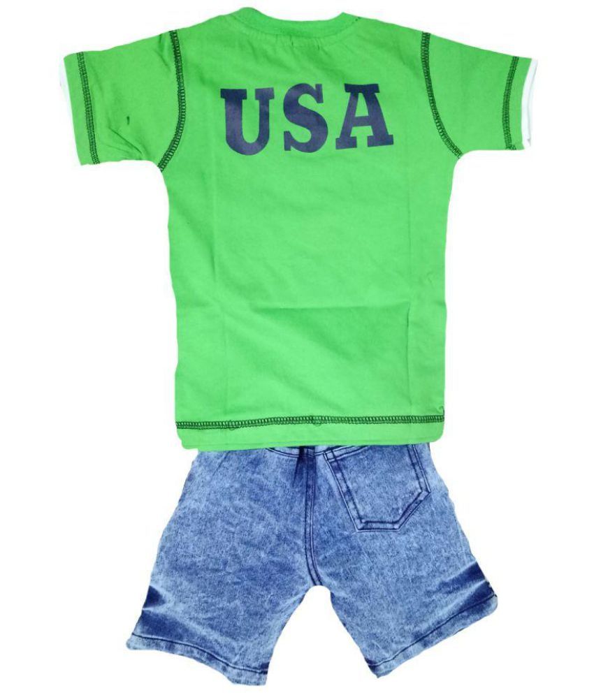 mens tshirt and shorts set