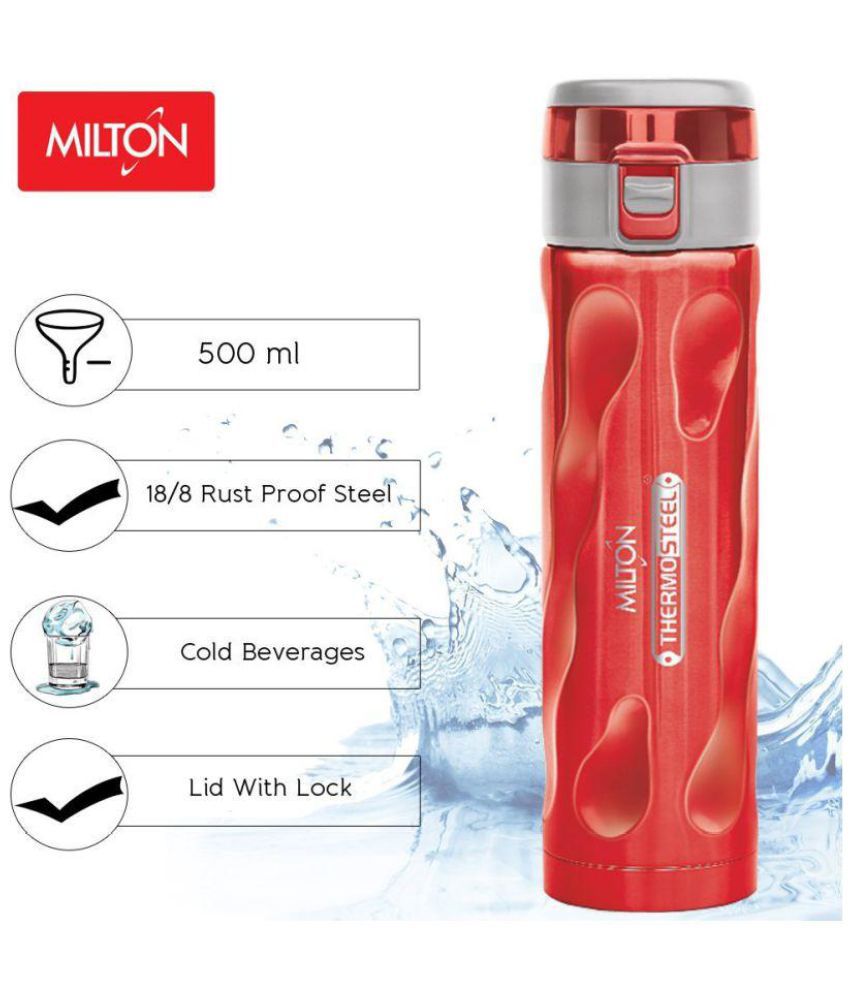 milton thermosteel hot & cold water flask 500ml