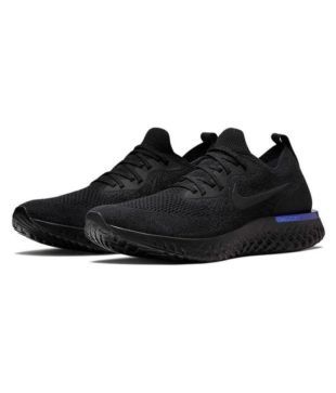 nike full black sports shoes