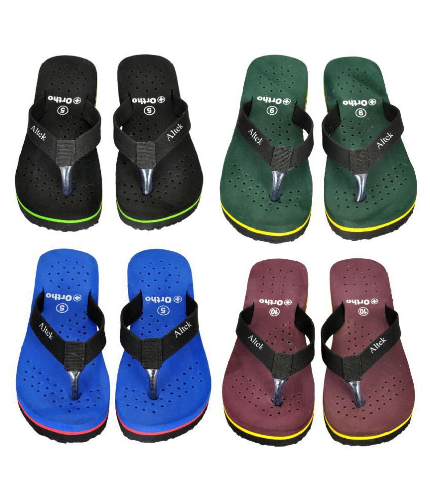 Altek Multi Color Combo Slippers Price in India Buy Altek Multi Color