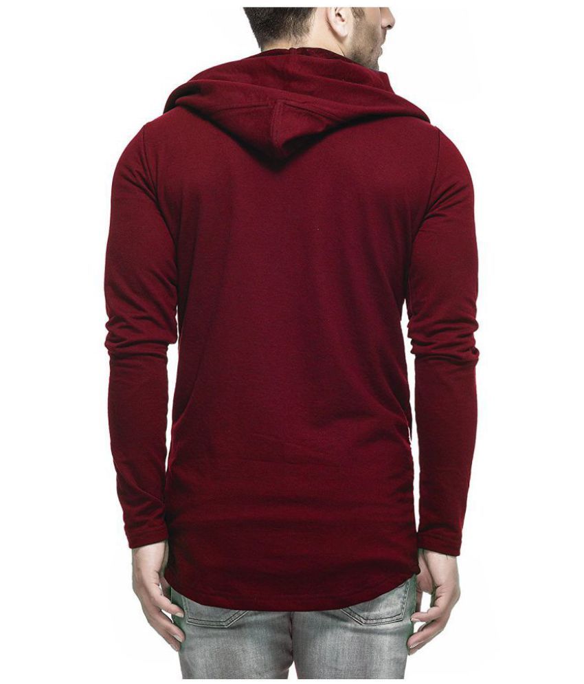 maroon hooded sweater